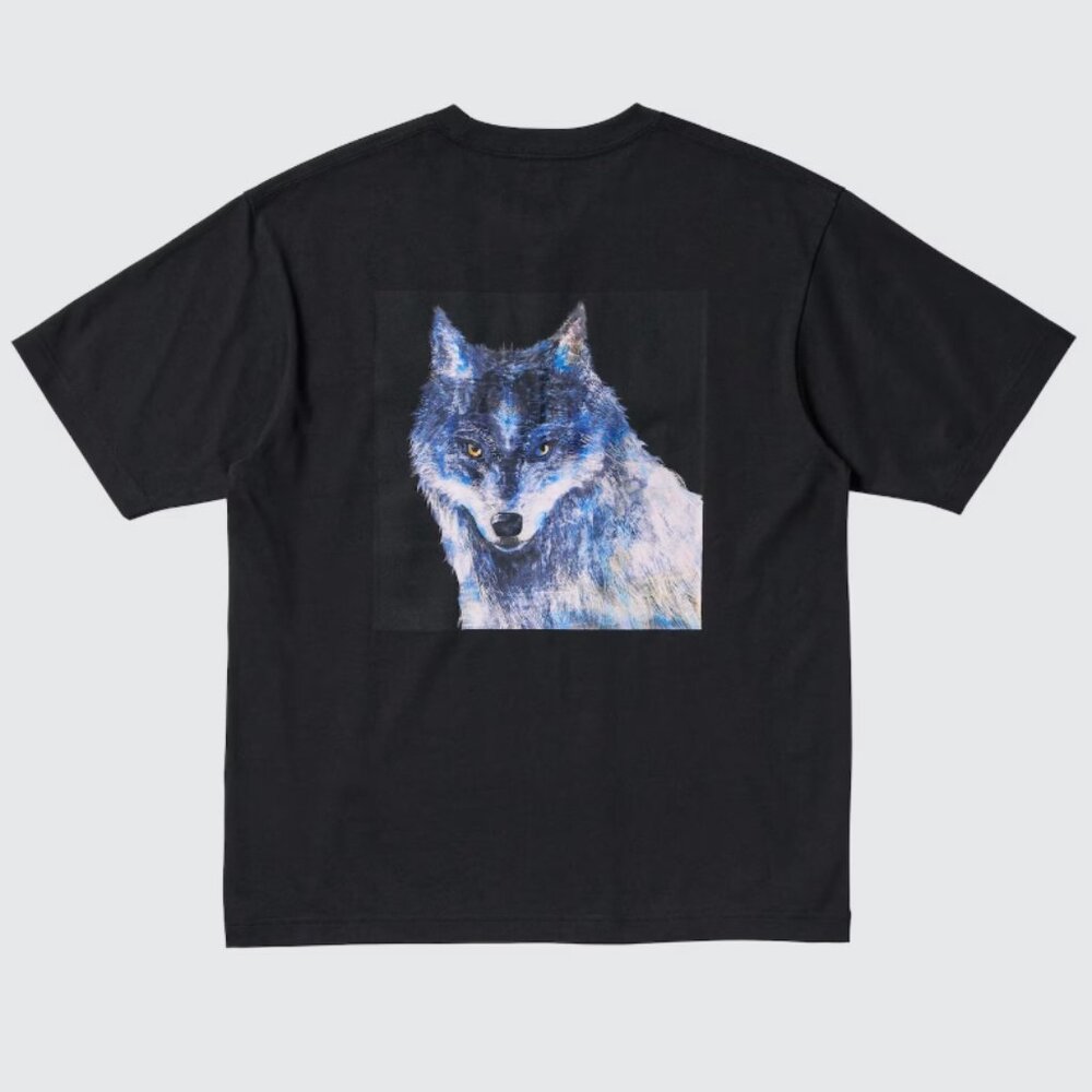 Uniqlo UT x Kenshi Yonezu Men's L Black Wolf Final Fantasy XVI Tee T-Shirt NWT